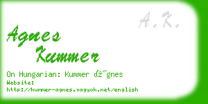 agnes kummer business card